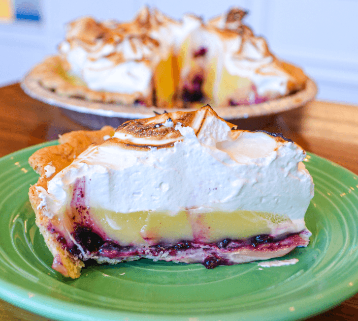 Lemon Blueberry Meringue Pie