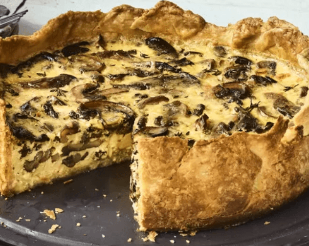 Roasted Mushroom with Chevre  & Thyme Quiche Image 1